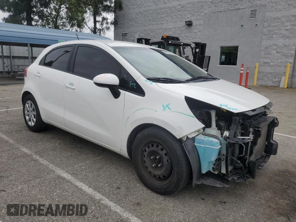 2013 Kia Rio LX with VIN KNADM5A36D6296654, listed as a Copart auction lot 55194435 with 100,895 mi miles and Salvage Title. Bid and sale history available at DreamBid. Image 4.