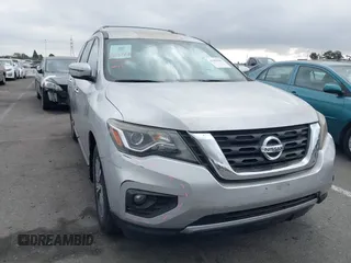 2018 Nissan Pathfinder SL with VIN 5N1DR2MN3JC674373, listed as a IAAI auction lot 41699281 with 56,254 mi miles. Bid and sale history available at carsss.com. Image 1.