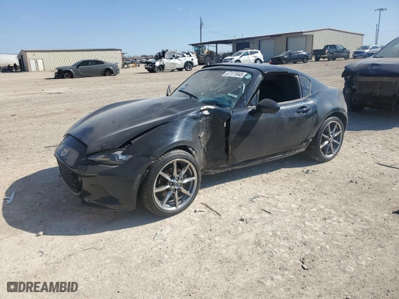 2022 Mazda MX-5 Miata RF Grand Touring with VIN JM1NDAM77N0506567, listed as a Copart auction lot 47171945 with 24,632 mi miles and Salvage Title. Bid and sale history available at carsss.com. Image 1.