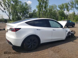 2024 Tesla Model Y with VIN 7SAYGDED9RF133701, listed as a Copart auction lot 64060785 with Not provided miles and Salvage title. Bid and sale history available at DreamBid. Image 3.