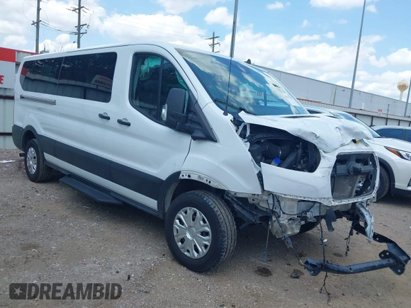 2023 Ford Transit Passenger XL with VIN 1FBAX2Y8XPKA68850, listed as a IAAI auction lot 42379705 with 38,000 mi miles and . Bid and sale history available at DreamBid. Image 1.