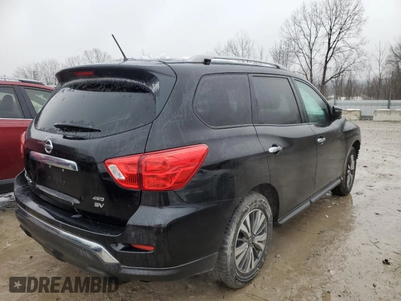 2017 Nissan Pathfinder SV with VIN 5N1DR2MM3HC614854, listed as a Copart auction lot 44518815 with 132,454 mi miles and Salvage title. Bid and sale history available at DreamBid. Image 3.