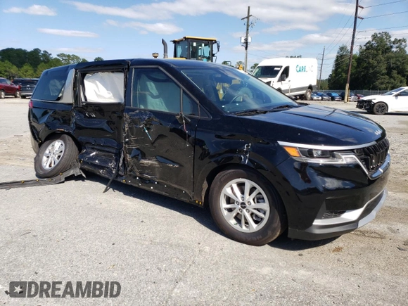 2024 Kia Carnival LX with VIN KNDNB4H39R6422610, listed as a Copart auction lot 75635664 with 15,946 mi miles and Salvage Title. Bid and sale history available at carsss.com. Image 4.