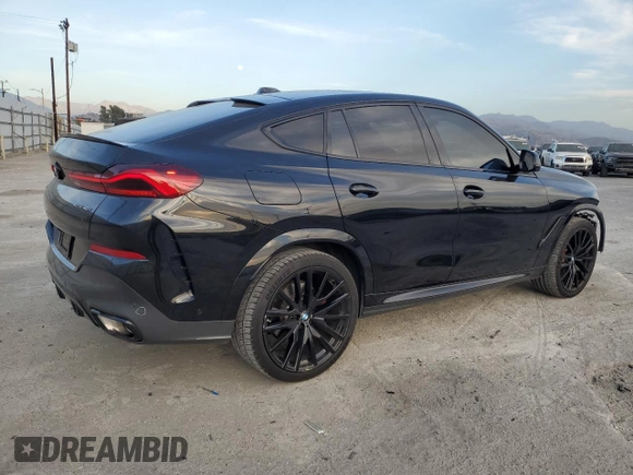 2024 BMW X6 xDrive40i with VIN 5UX33EX02R9U49162, listed as a Copart auction lot 85107534 with 14,888 mi miles and Salvage Title. Bid and sale history available at carsss.com. Image 3.