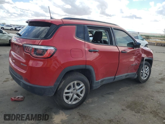 2017 Jeep Compass Sport с VIN 3C4NJCAB6HT659753, выставлен на аукционе Copart как лот 56178755 с пробегом 81 619 миль миль и Списание • Salvage title. История ставок и продаж доступна на DreamBid. Изображение 3.