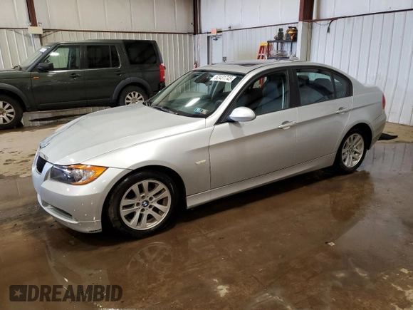 2007 BMW 3 Series 328i with VIN WBAVC53507FZ72395, listed as a Copart auction lot 52431745 with 149,634 mi miles and Salvage Title. Bid and sale history available at carsss.com. Image 1.