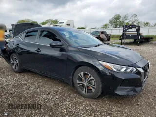 2022 Nissan Sentra SV with VIN 3N1AB8CV2NY207445, listed as a Copart auction lot 50998375 with 19,522 mi miles and Salvage Title. Bid and sale history available at carsss.com. Image 4.