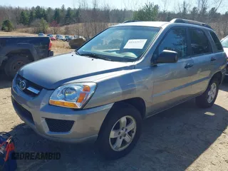 2010 Kia Sportage LX with VIN KNDKGCA38A7733453, listed as a IAAI auction lot 41932937 with 148,056 mi miles and . Bid and sale history available at carsss.com. Image 2.