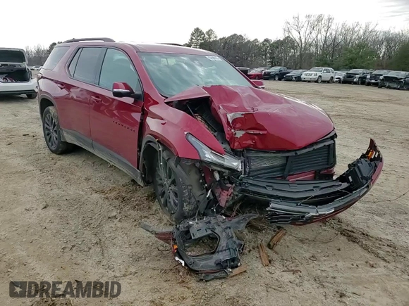 2022 Chevrolet Traverse RS with VIN 1GNERJKW6NJ130246, listed as a Copart auction lot 45039085 with 53,215 mi miles and Salvage title. Bid and sale history available at DreamBid. Image 12.