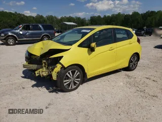 2015 Honda Fit EX with VIN 3HGGK5G88FM725581, listed as a Copart auction lot 55156905 with 63,680 mi miles and Salvage title. Bid and sale history available at DreamBid. Image 1.