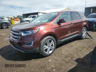2015 Ford Edge Titanium z VIN 2FMTK4K9XFBB10261, wystawiony jako Copart lot #51265535 z przebiegiem 88 057 mil mil oraz Szkody całkowita. Historia ofert i sprzedaży dostępna na DreamBid. Obrazek 1.
