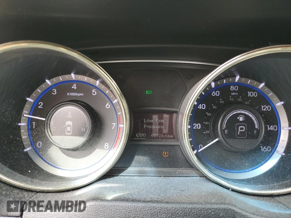 2012 Hyundai Sonata Limited with VIN 5NPEC4AB1CH469982, listed as a Copart auction lot 49696665 with 40,135 mi miles and Salvage Title. Bid and sale history available at DreamBid. Image 9.