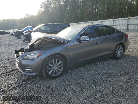 2015 Infiniti Q50 Premium with VIN JN1BV7AP3FM340598, listed as a Copart auction lot 50459855 with 104,938 mi miles and Salvage Title. Bid and sale history available at carsss.com. Image 1.
