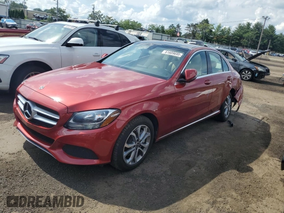 2018 Mercedes-Benz C 300 with VIN WDDWF4KB3JR416416, listed as a Copart auction lot 61609695 with 30,717 mi miles and Salvage title. Bid and sale history available at DreamBid. Image 1.