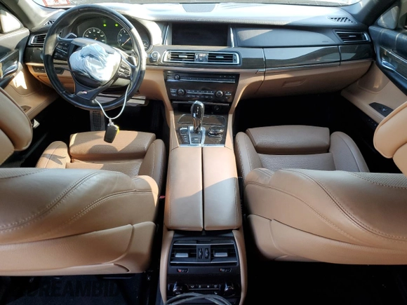 2015 BMW 7 Series 750i xDrive with VIN WBAYB6C55FD966172, listed as a Copart auction lot 68446414 with 57,441 mi miles and Salvage Title. Bid and sale history available at carsss.com. Image 8.
