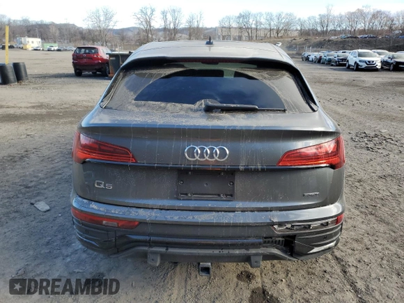 2023 Audi Q5 Sportback S line Premium Plus with VIN WA15AAFY8P2118635, listed as a Copart auction lot 87265094 with 20,844 mi miles and Salvage title. Bid and sale history available at DreamBid. Image 6.