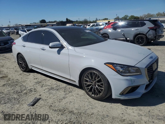 2019 Genesis G80 3.8L with VIN KMTFN4JE6KU313290, listed as a Copart auction lot 50179045 with 41,648 mi miles and Salvage title. Bid and sale history available at DreamBid. Image 4.