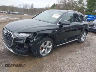 2022 Audi Q5 S line Premium Plus with VIN WA1EAAFY6N2034701, listed as a IAAI auction lot 41952830 with 26,077 mi miles and . Bid and sale history available at DreamBid. Image 2.