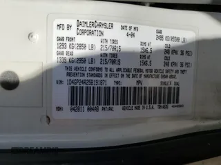 2005 Dodge Caravan SE with VIN 1D4GP24R25B191871, listed as a Copart auction lot 59372975 with 73,434 mi miles and Salvage title. Bid and sale history available at DreamBid. Image 13.