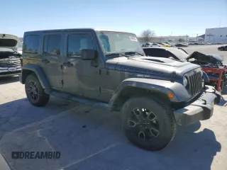 2017 Jeep Wrangler Unlimited Sahara with VIN 1C4BJWEGXHL687691, listed as a Copart auction lot 46696505 with 99,443 mi miles and Salvage Title. Bid and sale history available at carsss.com. Image 4.