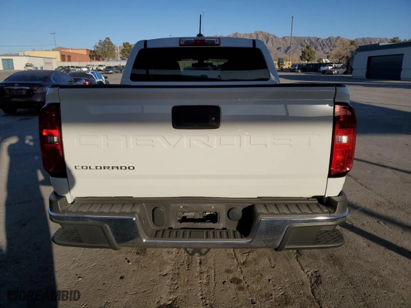 2022 Chevrolet Colorado 2WD Work Truck with VIN 1GCGSBEA0N1316067, listed as a Copart auction lot 43955845 with 23,506 mi miles and Salvage Title. Bid and sale history available at carsss.com. Image 6.