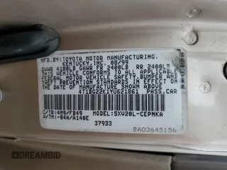 2000 Toyota Camry CE with VIN 4T1BG22K1YU621861, listed as a Copart auction lot 51611275 with 153,153 mi miles and Salvage Title. Bid and sale history available at carsss.com. Image 11.