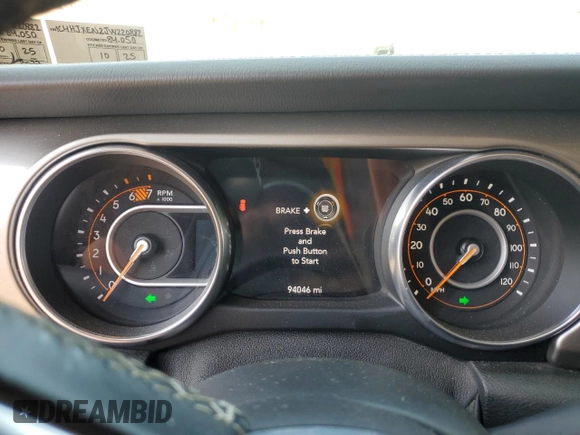 2018 Jeep Wrangler Unlimited Sahara with VIN 1C4HJXEN2JW220882, listed as a Copart auction lot 57428525 with 94,046 mi miles and Salvage title. Bid and sale history available at DreamBid. Image 9.