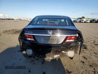 2015 Honda Civic Sedan LX with VIN 19XFB2F53FE072555, listed as a Copart auction lot 49179385 with 35,480 mi miles and Salvage Title. Bid and sale history available at carsss.com. Image 6.