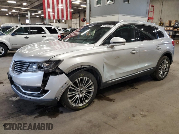2017 Lincoln MKX Reserve with VIN 2LMPJ8LR7HBL51633, listed as a Copart auction lot 51126965 with 76,307 mi miles and Salvage Title. Bid and sale history available at carsss.com. Image 1.