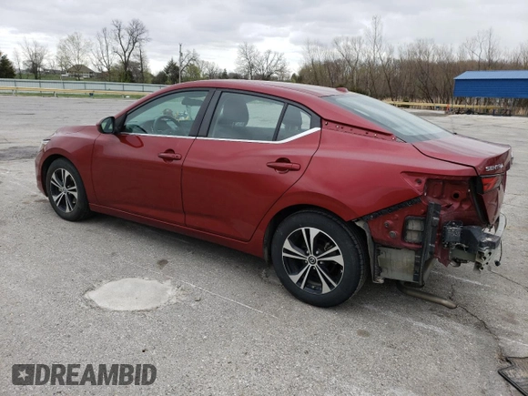 2021 Nissan Sentra SV with VIN 3N1AB8CVXMY284899, listed as a Copart auction lot 50820435 with 77,070 mi miles and Salvage Title. Bid and sale history available at carsss.com. Image 2.