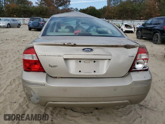 2005 Ford Five Hundred SEL with VIN 1FAFP241X5G160105, listed as a Copart auction lot 79487914 with 0 mi miles and Salvage Title. Bid and sale history available at carsss.com. Image 6.