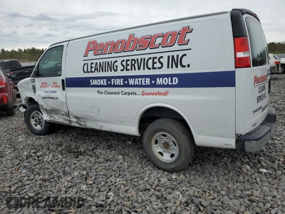 2019 GMC Savana Cargo Van with VIN 1GTW7AFPXK1319936, listed as a Copart auction lot 53840914 with 54,065 mi miles and Salvage Title. Bid and sale history available at carsss.com. Image 2.