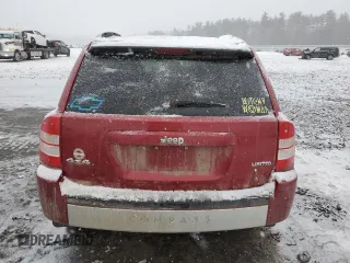 2007 Jeep Compass Limited with VIN 1J8FF57W67D256591, listed as a Copart auction lot 44167335 with 179,456 mi miles and Salvage Title. Bid and sale history available at carsss.com. Image 6.