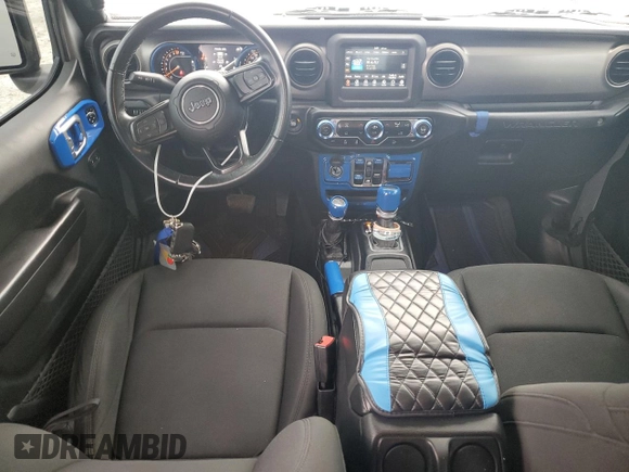 2021 Jeep Wrangler Unlimited Sport S with VIN 1C4HJXDGXMW515137, listed as a Copart auction lot 57226435 with 68,506 mi miles and Salvage title. Bid and sale history available at DreamBid. Image 8.
