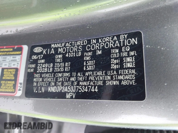 2018 Kia Soul + with VIN KNDJP3A53J7534744, listed as a IAAI auction lot 41889274 with 75,083 mi miles. Bid and sale history available at carsss.com. Image 9.
