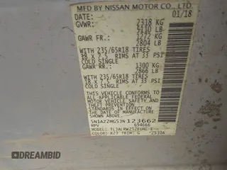 2018 Nissan Murano SL z VIN 5N1AZ2MG5JN123662, wystawiony jako IAAI lot #42371325 z przebiegiem 71 150 mil mil oraz . Historia ofert i sprzedaży dostępna na DreamBid. Obrazek 9.