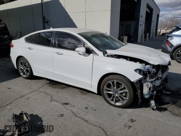 2020 Ford Fusion SEL with VIN 3FA6P0CD1LR177865, listed as a Copart auction lot 43027915 with 103,186 mi miles and Salvage title. Bid and sale history available at DreamBid. Image 4.