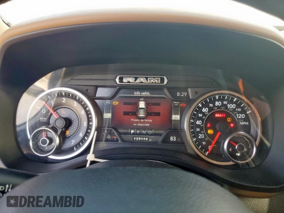 2019 Ram 1500 Big Horn with VIN 1C6SRFFT9KN538146, listed as a Copart auction lot 57605795 with 129,174 mi miles and Clean title. Bid and sale history available at DreamBid. Image 9.