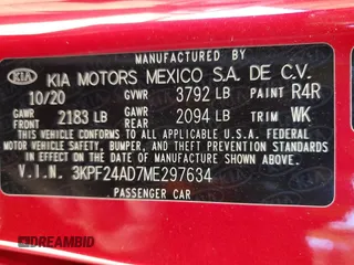 2021 Kia Forte LXS with VIN 3KPF24AD7ME297634, listed as a Copart auction lot 45760395 with 84,804 mi miles and Salvage Title. Bid and sale history available at DreamBid. Image 12.