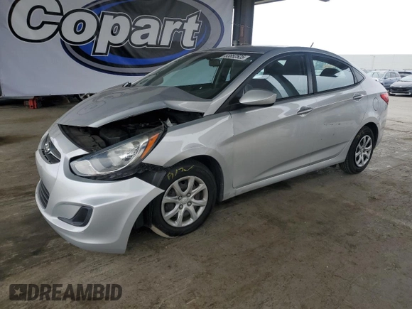 2014 Hyundai Accent GLS with VIN KMHCT4AE8EU643620, listed as a Copart auction lot 53852525 with 90,279 mi miles and Salvage Title. Bid and sale history available at carsss.com. Image 1.