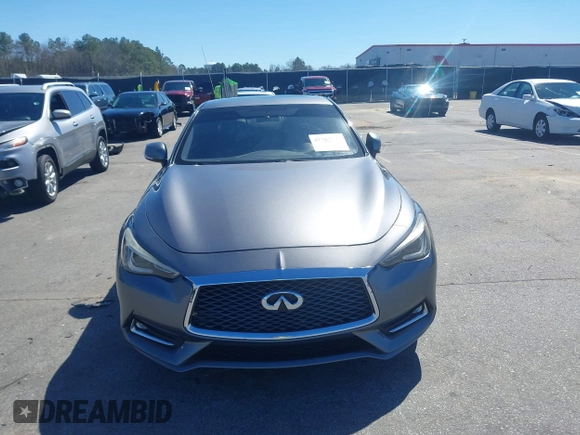 2017 Infiniti Q60 Red Sport 400 with VIN JN1FV7EL6HM700944, listed as a IAAI auction lot 41764147 with 157,211 mi miles and . Bid and sale history available at carsss.com. Image 12.