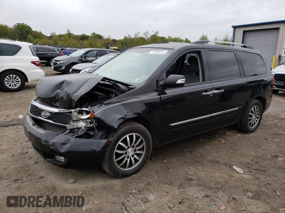 2012 Kia Sedona EX with VIN KNDMH4C74C6422591, listed as a Copart auction lot 72934814 with 85,394 mi miles and Salvage Title. Bid and sale history available at carsss.com. Image 1.