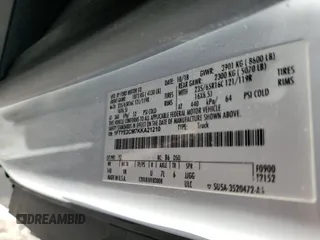 2019 Ford Transit с VIN 1FTYE2CM7KKA21210, выставлен на аукционе Copart как лот 55935235 с пробегом 261 234 миль миль и Списание • Salvage title. История ставок и продаж доступна на DreamBid. Изображение 15.