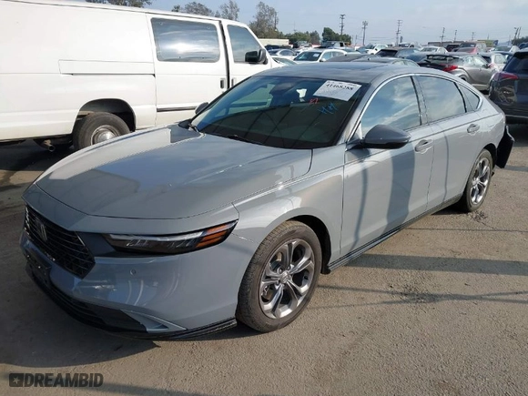 2023 Honda Accord Hybrid EX-L with VIN 1HGCY2F66PA007618, listed as a IAAI auction lot 41468288 with 34,540 mi miles. Bid and sale history available at carsss.com. Image 2.