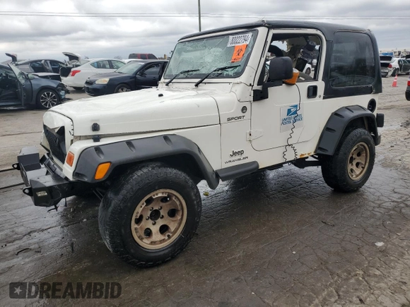 2006 Jeep Wrangler Sport Right Hand Drive with VIN 1J4F449S66P733349, listed as a Copart auction lot 80022794 with 194,692 mi miles and Salvage Title. Bid and sale history available at carsss.com. Image 1.