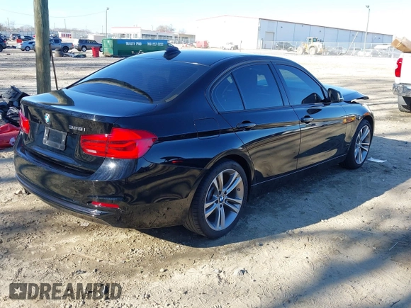 2016 BMW 3 Series 328i with VIN WBA8E9G52GNU28995, listed as a IAAI auction lot 41662201 with 86,381 mi miles. Bid and sale history available at carsss.com. Image 4.