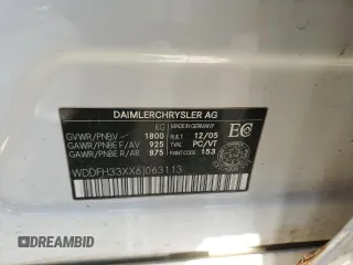 2006 Mercedes-Benz B Electric Drive with VIN WDDFH33XX6J063113, listed as a Copart auction lot 51745535 with Not Provided miles and Salvage Title. Bid and sale history available at DreamBid. Image 12.