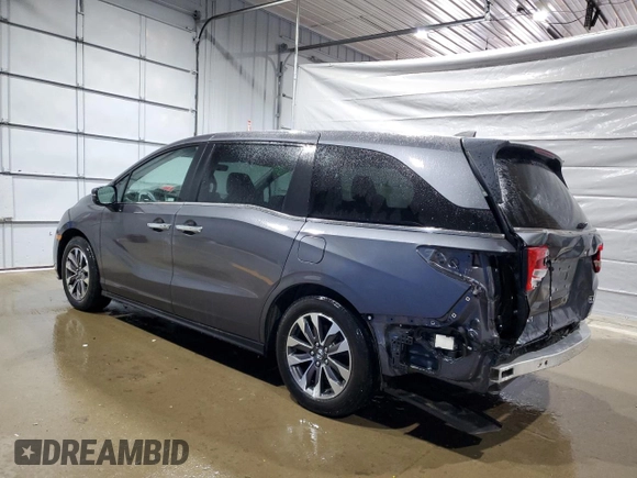 2023 Honda Odyssey EX-L z VIN 5FNRL6H65PB025787, wystawiony jako Copart lot #55833415 z przebiegiem 31 437 mil mil oraz Szkoda całkowita • Salvage title. Historia ofert i sprzedaży dostępna na DreamBid. Obrazek 2.