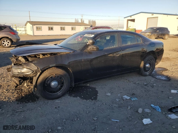 2019 Dodge Charger Police with VIN 2C3CDXKT7KH734963, listed as a Copart auction lot 43090635 with 52,813 mi miles and Salvage Title. Bid and sale history available at carsss.com. Image 1.
