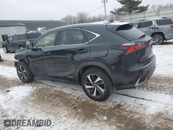 2020 Lexus NX with VIN JTJGJRDZ4L2140115, listed as a Copart auction lot 43695605 with 57,146 mi miles and Salvage Title. Bid and sale history available at carsss.com. Image 2.